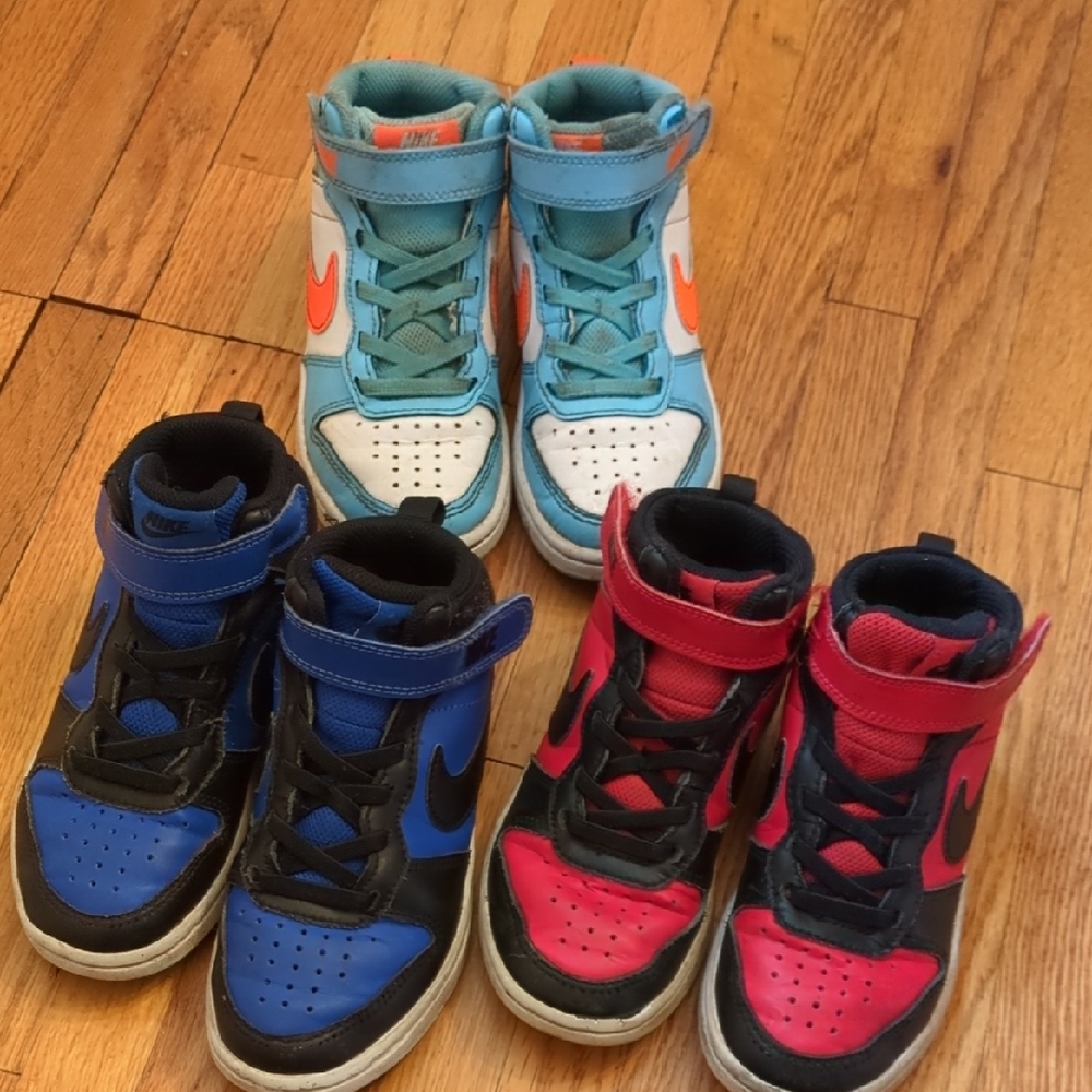Nike Kids Sneakers - Blue, Red, and Teal